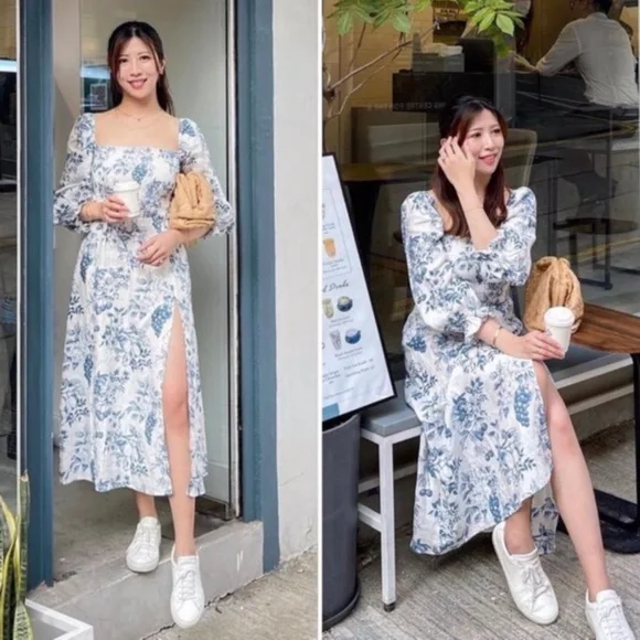 NEW Reformation Gitane Linen Dress Corsica Small - Picture 10 of 17